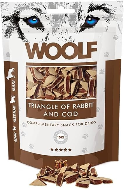 Woolf Rabbit And Cod Triangle 100g