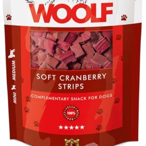 Woolf Soft Cranberry Strips 100g Natural Dog Treats