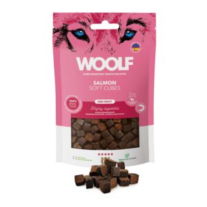 Woolf Soft Cubes Salmon Dog Treats 100g