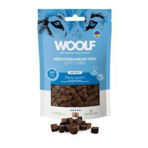 Woolf Soft Cubes Mediteranean Fish Dog Treats 100g