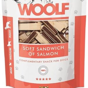 Woolf Soft Sandwich of Salmon Dog Treat 100g