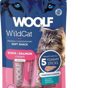 Woolf Wildcat Cream 5 pcs - Duck & Salmon