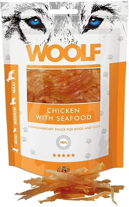 Woolf Chicken And Seafood Dog Treats 100g
