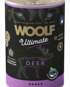 WOOLF Ultimate Wet Food Can - Deer With Blueberries