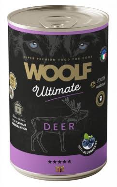 WOOLF Ultimate Wet Food Can - Deer With Blueberries
