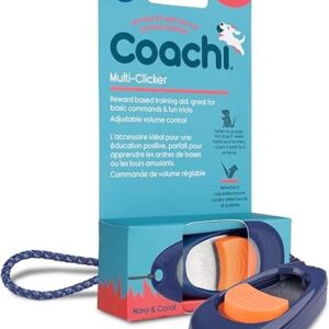 Coachi Multi-Clicker Navy, Coral Button
