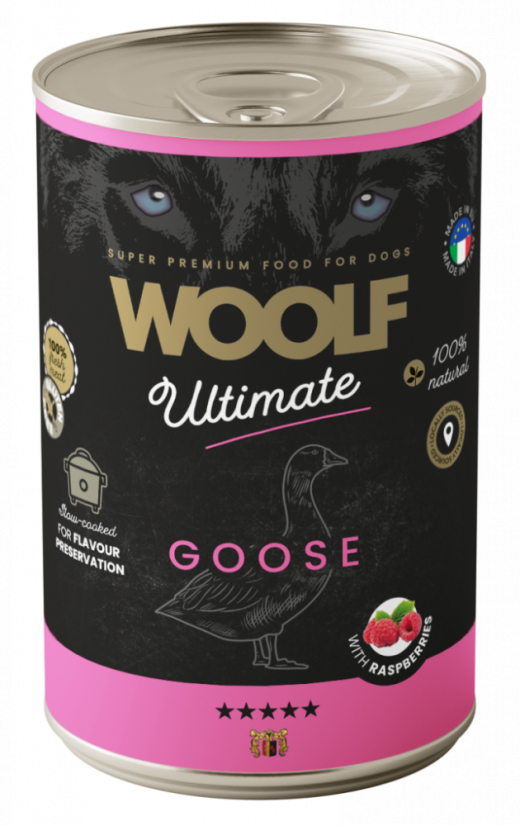 WOOLF Ultimate Wet Food Can - Goose With Raspberry