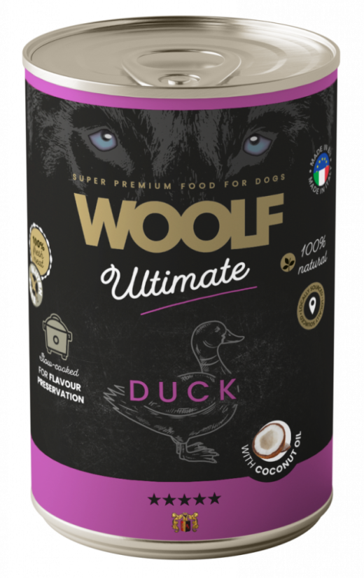 WOOLF Ultimate Wet Food Can - Duck With Coconut Oil